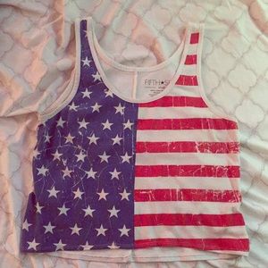 American flag crop top